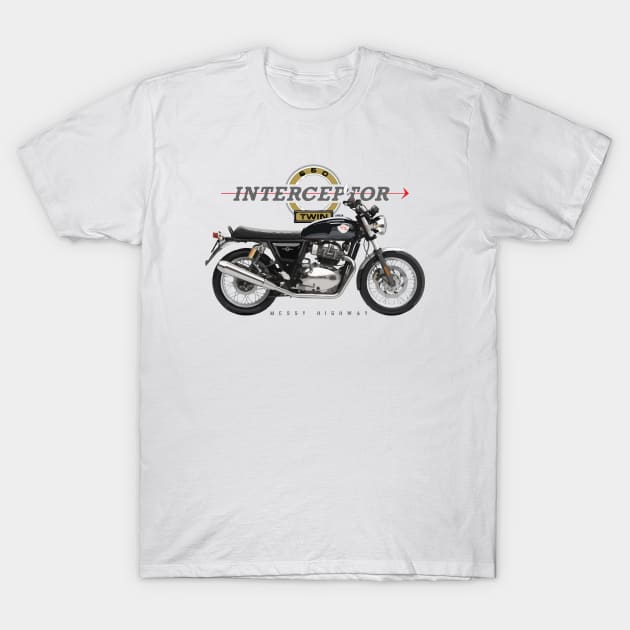 Royal Enfield Interceptor 650 19 black, sl T-Shirt by MessyHighway